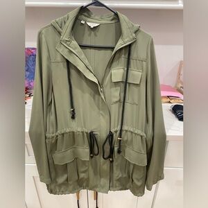 Guess Green Polyester Zip Up Size S